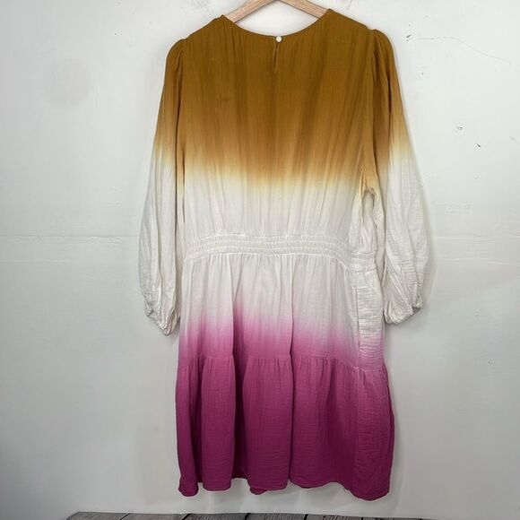 Universal Thread Women's GauzyTie-Dye Long Sleeve Tiered Dress Size XXL - Picture 7 of 15